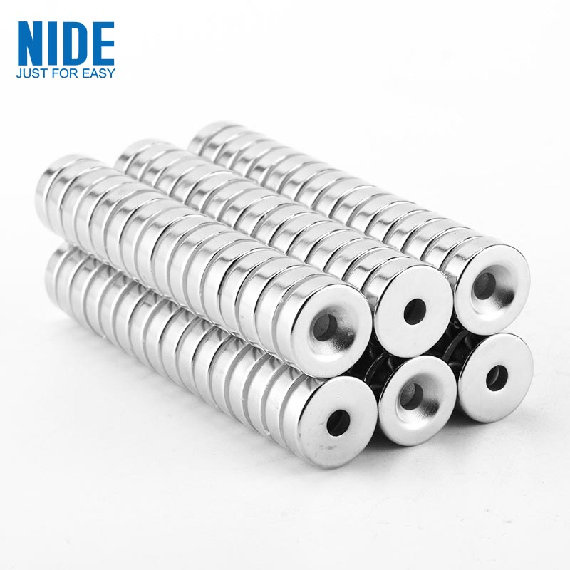 भोक सह गोल Neodymium Sintered NdFeB चुंबक